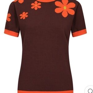 Oxknit Retro Style Floral Women's Sweater